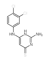 2-amino-6-[(3,4-dichlorophenyl)amino]-1H-pyrimidine-4-thione structure