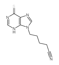 9H-Purine-9-pentanenitrile,1,6-dihydro-6-thioxo- Structure