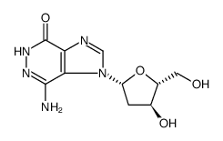 4H-Imidazo[4,5-d]pyridazin-4-one, 7-amino-1-(2-deoxy-β-D-erythro-pentofuranosyl)-1,5-dihydro Structure