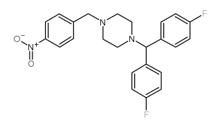 1-[BIS(4-FLUOROPHENYL)METHYL]-4-(4-NITROBENZYL)PIPERAZINE Structure