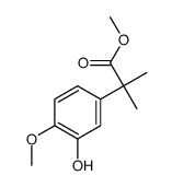 methyl 2-(3-hydroxy-4-methoxyphenyl)-2-methylpropanoate结构式