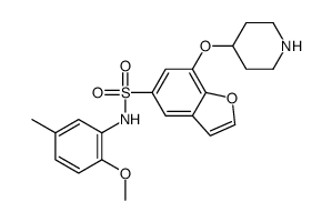 N-(2-methoxy-5-methylphenyl)-7-piperidin-4-yloxy-1-benzofuran-5-sulfonamide Structure