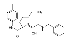 (2S)-6-amino-2-[[2-(benzylamino)acetyl]amino]-N-(4-methylphenyl)hexanamide结构式