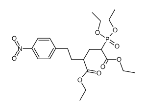 2-diethoxyphosphoryl-4-(2-(4-nitrophenyl)-ethyl)-pentanedioic acid diethyl ester结构式