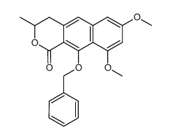 10-benzyloxy-3,4-dihydro-7,9-dimethoxy-3-methyl-1H-naphtho[2,3-c]pyran-1-one结构式