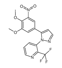 3-[5-(3,4-dimethoxy-5-nitro-phenyl)-pyrazol-1-yl]-2-trifluoromethyl-pyridine Structure