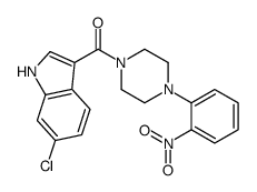 (6-chloro-1H-indol-3-yl)-[4-(2-nitrophenyl)piperazin-1-yl]methanone结构式