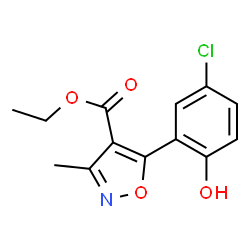 4-Isoxazolecarboxylicacid,5-(5-chloro-2-hydroxyphenyl)-3-methyl-,ethylester(9CI) Structure