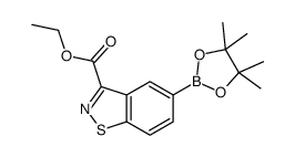 ethyl 5-(4,4,5,5-tetramethyl-1,3,2-dioxaborolan-2-yl)-1,2-benzothiazole-3-carboxylate Structure