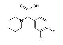 1-Piperidineacetic acid, α-(3,4-difluorophenyl)-结构式