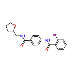 2-Bromo-N-{4-[(tetrahydro-2-furanylmethyl)carbamoyl]phenyl}benzamide Structure