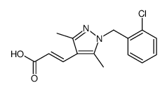 (2e)-3-[1-(2-chlorobenzyl)-3,5-dimethyl-1h-pyrazol-4-yl]acrylic acid Structure