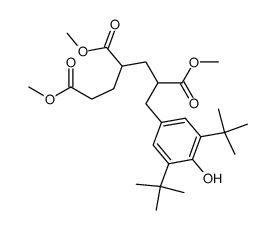 1-(3,5-di-tert-butyl-4-hydroxyphenyl)-2,4,6-trimethoxycarbonylhexane结构式