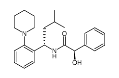 Benzeneacetamide, α-hydroxy-N-[(1S)-3-methyl-1-[2-(1-piperidinyl)phenyl]butyl]-, (αR)结构式