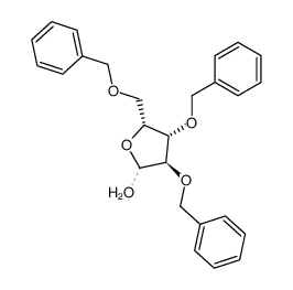 2,3,5-TRI-O-BENZYL-BETA-L-ARABINO-FURANOSE structure