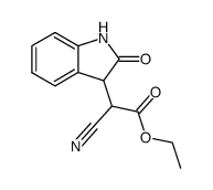 ethyl 2-cyano-2-(2-oxo-2,3-dihydro-1H-3-indolyl)acetate结构式