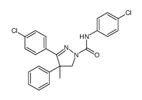 1H-Pyrazole-1-carboxamide, N,3-bis(4-chlorophenyl)-4,5-dihydro-4-methyl-4-phenyl结构式