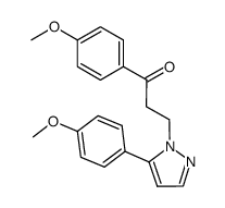 1-(4-methoxy-phenyl)-3-[5-(4-methoxy-phenyl)-pyrazol-1-yl]-propan-1-one结构式