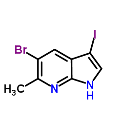 5-Bromo-3-iodo-6-methyl-1H-pyrrolo[2,3-b]pyridine Structure