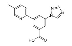 3-(5-methylpyridin-2-yl)-5-tetrazol-1-yl-benzoic acid结构式