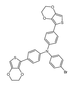 (4-bromo-phenyl)-bis[4-(2,3-dihydro-thieno[3,4-b][1,4]dioxin-5-yl)phenyl]amine Structure