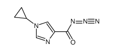 1-Cyclopropyl-1H-imidazole-4-carbonyl azide结构式