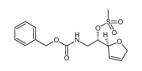 (S)-2-(benzyloxycarbonylamino)-1-((S)-2,5-dihydrofuran-2-yl)ethyl methane sulfonate Structure