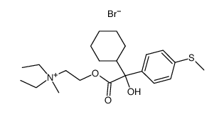 Cyclohexyl-<4-methylmercapto-phenyl>-glykolsaeure-<2-diaethylamino-aethylester>-methobromid结构式