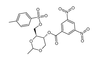 3-O-<3,5-Dinitro-benzoyl>-2,4-O-ethyliden-1-O-p-toluolsulfonyl-D-threitol结构式