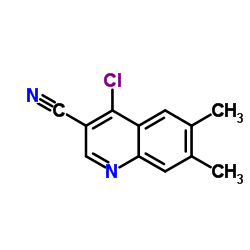 4-Chloro-6,7-dimethyl-3-quinolinecarbonitrile结构式