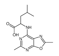 (2S)-2-[(2,5-dimethyl-[1,3]oxazolo[5,4-d]pyrimidin-7-yl)amino]-4-methylpentanoic acid结构式