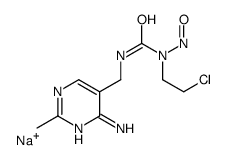sodium,3-[(4-amino-2-methylpyrimidin-5-yl)methyl]-1-(2-chloroethyl)-1-nitrosourea结构式