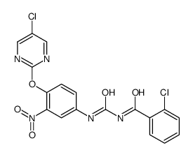 2-chloro-N-[[4-(5-chloropyrimidin-2-yl)oxy-3-nitro-phenyl]carbamoyl]be nzamide结构式