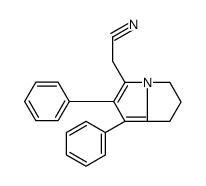 2-(1,2-diphenyl-6,7-dihydro-5H-pyrrolizin-3-yl)acetonitrile Structure