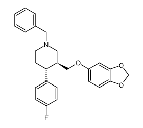 (3S,4R)-1-benzyl-4-(4-fluorophenyl)-3-[3,4-(methylenedioxy)-phenoxymethyl]piperidine Structure