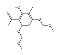 3-methyl-2-hydroxy-4,6-bis(methoxymethoxy)acetophenone结构式