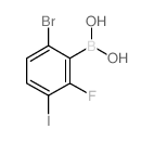 6-溴-2-氟-3-碘苯硼酸结构式
