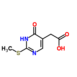 [4-Hydroxy-2-(methylthio)pyrimidin-5-yl]acetic acid structure