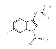 1-乙酰基-6-氯-1H- 吲哚-3-乙酯结构式