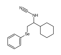 (1-cyclohexyl-2-phenylselanylethyl)cyanamide structure