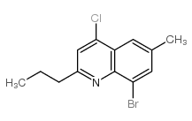 8-Bromo-4-chloro-6-methyl-2-propylquinoline structure