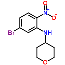 N-(5-Bromo-2-nitrophenyl)tetrahydro-2H-pyran-4-amine Structure