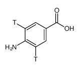 4-aminobenzoic acid, [3,5-3h] structure