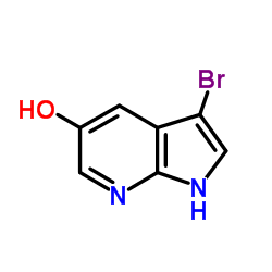 3-Bromo-1H-pyrrolo[2,3-b]pyridin-5-ol结构式