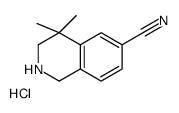 4,4-dimethyl-1,2,3,4-tetrahydroisoquinoline-6-carbonitrile hydrochloride结构式