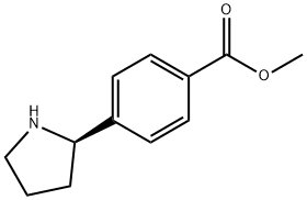 (R)-4-(吡咯烷-2-基)苯甲酸甲酯结构式