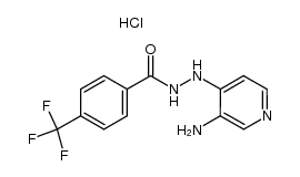 2-(3-amino-4-pyridinyl)-4-(trifluoromethyl)benzoic acid hydrazide hydrochloride Structure