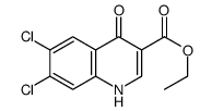 ethyl 6,7-dichloro-4-oxo-1H-quinoline-3-carboxylate结构式