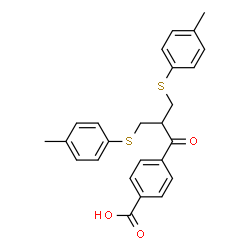 Benzoic acid, 4-[3-[(4-methylphenyl)thio]-2-[[(4-methylphenyl)thio]methyl]-1-oxopropyl]- picture