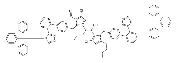 5-Deshydroxy-5-formyl N,N’-Ditrityl Losartan α-Butyl-losartan Aldehyde Adduct structure